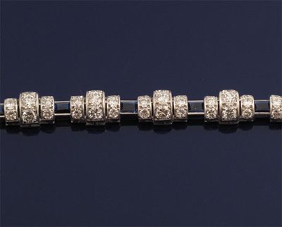 Appraisal: Cartier A sapphire and diamond bracelet set in platinum Inventory