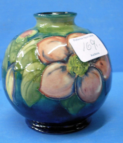 Appraisal: Moorcroft Globular Vase decorated in the Clematis design height cm