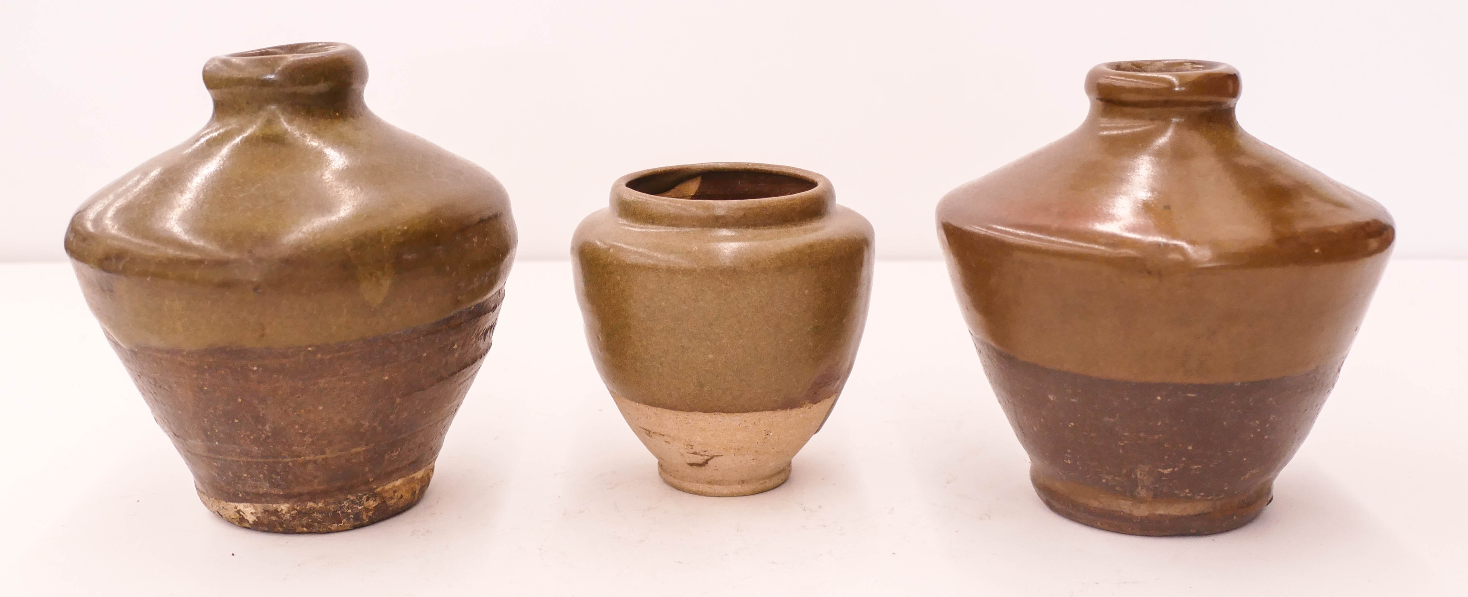 Appraisal: pc Chinese Song Yuan Tea Dust Glaze Jars '' to