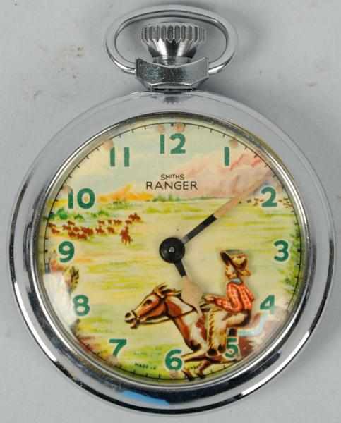 Appraisal: Smiths Ranger Western Cowboy Pocket Watch English Marked Made in