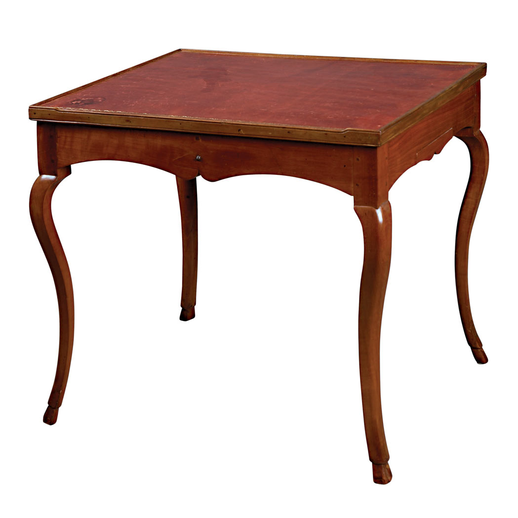 Appraisal: Provincial Louis XV Parquetry Inlaid Cherry Tric Trac Table th