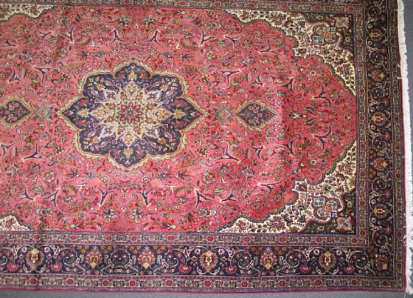 Appraisal: A Tabriz carpet size approximately ft in x ft in