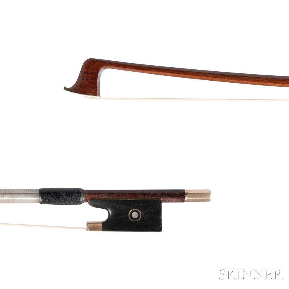 Appraisal: German Gold-mounted Violin Bow Otto Durrschmidt the octagonal stick stamped