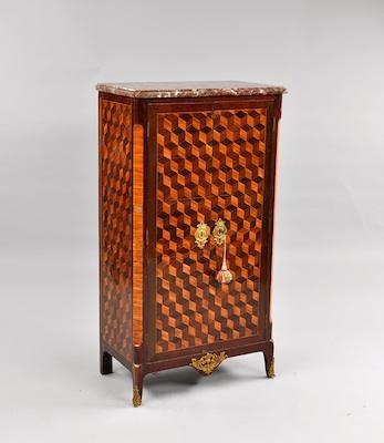 Appraisal: A Louis XV Parquetry Two-Door Cabinet With a glossy finish