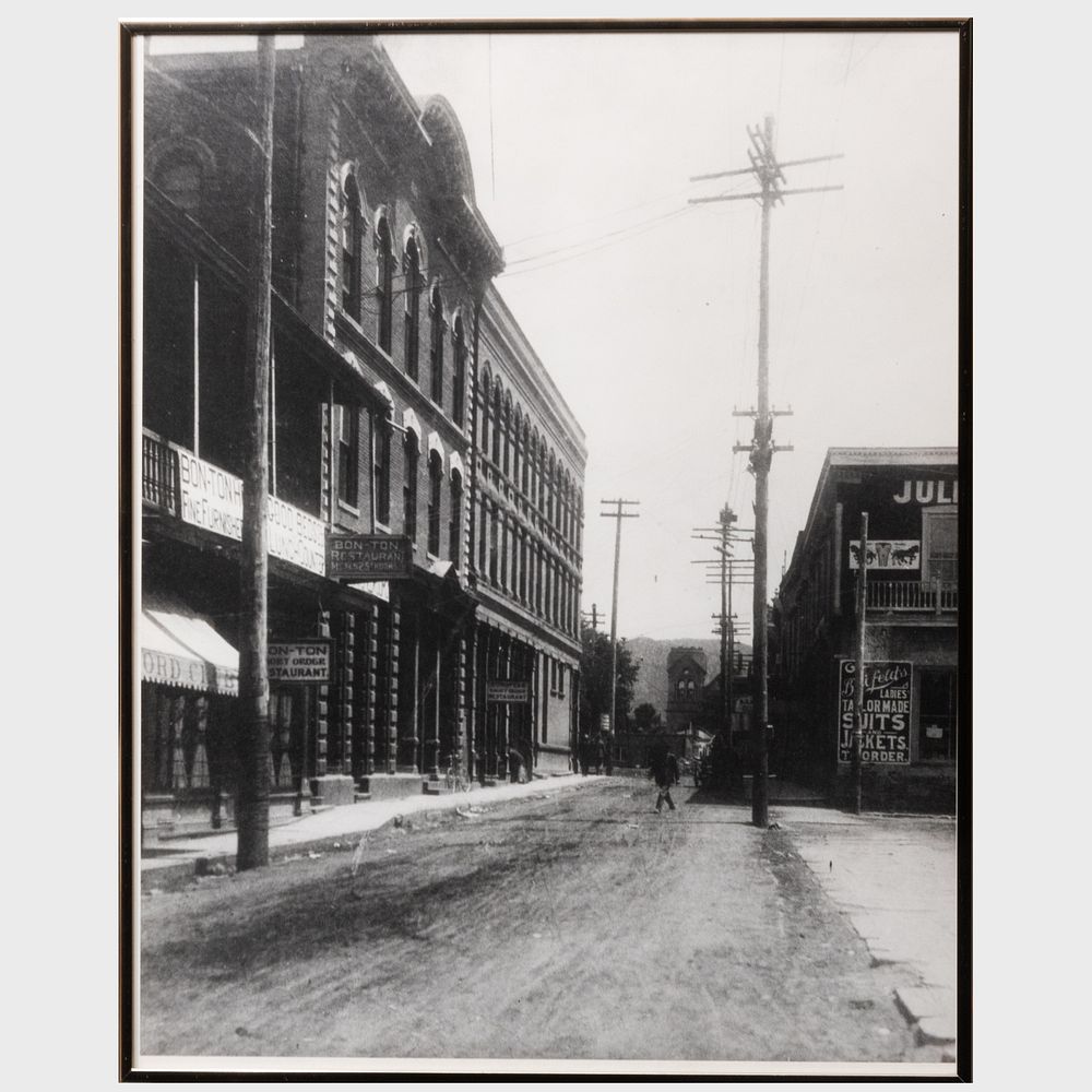 Appraisal: th Century School Street Scene Black and white photograph unmarked