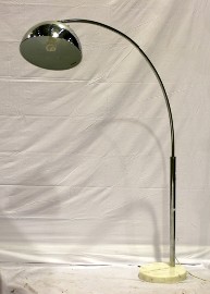 Appraisal: A chrome and marble arc reading lamp