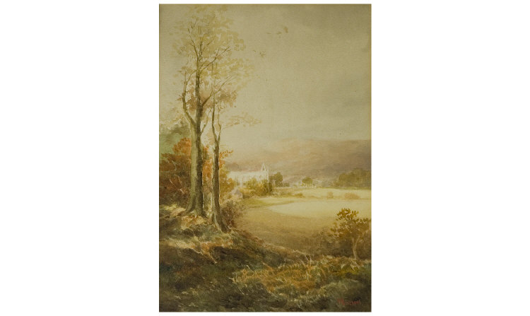 Appraisal: H Richmond Signed Watercolour Bolton Abbey' by inches