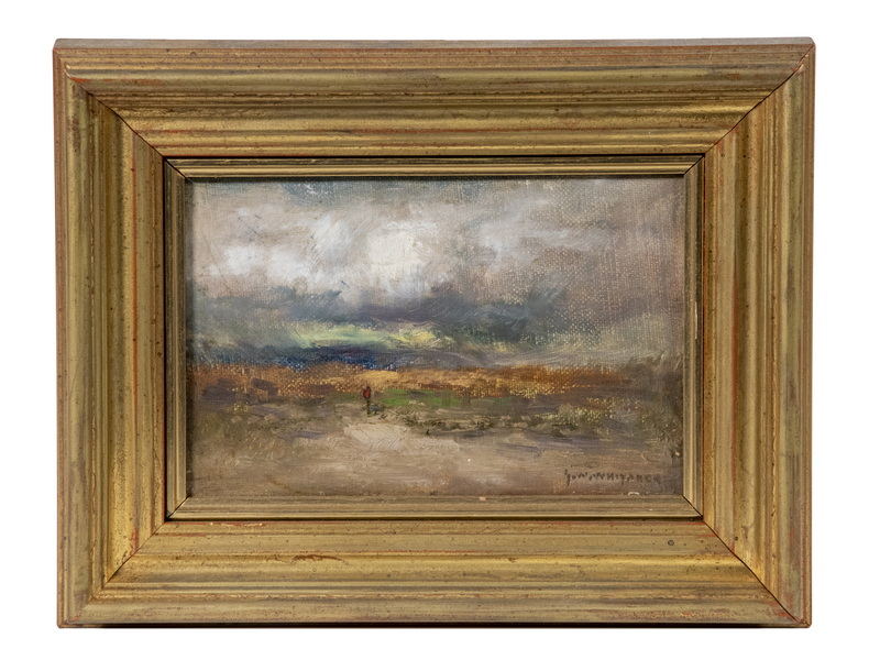 Appraisal: GEORGE WILLIAM WHITAKER RI NY MA - Miniature Stormy Landscape