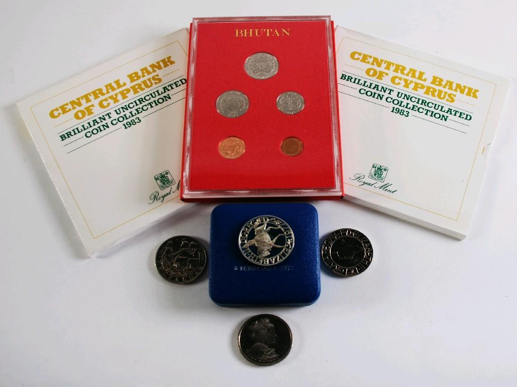 Appraisal: ROYAL MINT SILVER PROOF CROWN COIN in case THREE SETS