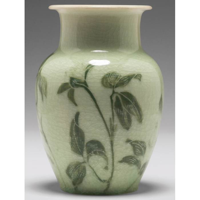 Appraisal: Rookwood vase Hi-glaze with an unusual stylized floral design executed