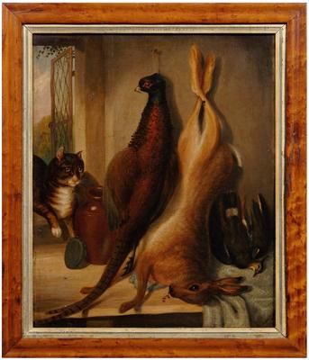 Appraisal: th century still life painting nature morte with pheasant and