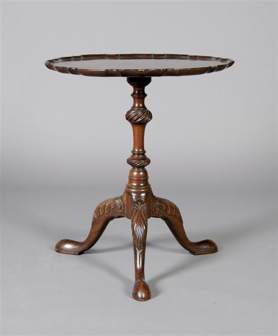 Appraisal: A George III Style Mahogany Side Table Height x diameter