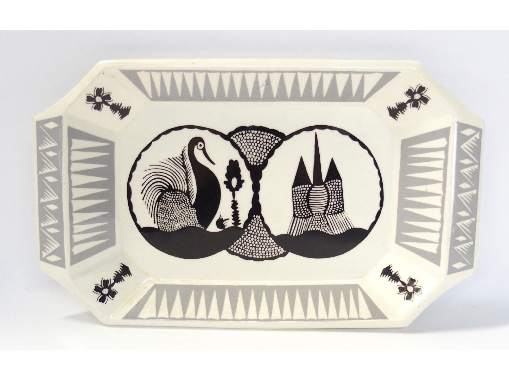 Appraisal: Scottie Wilson for Royal Worcester tray