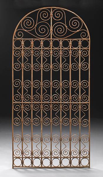 Appraisal: A set of six Neoclassical style iron window grills Each