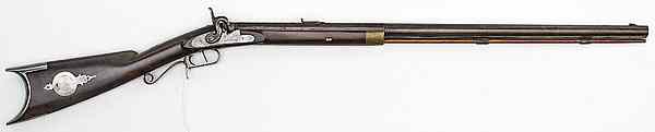 Appraisal: Half-Stock Percussion Rifle by E Michael cal '' octagonal-to-round barrel