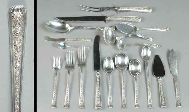 Appraisal: PIECE WATSON STERLING FLATWARE SET in the ''Windsor Rose'' pattern