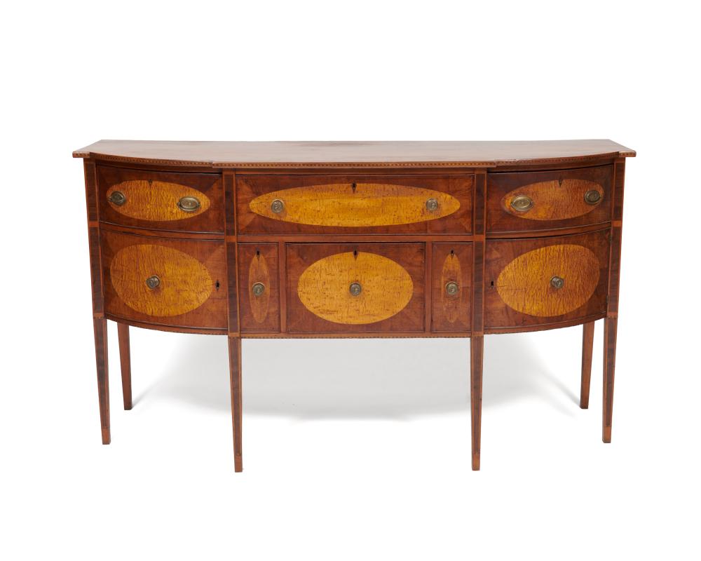 Appraisal: A Federal Mahogany and Birds Eye Maple Sideboard Connecticut River