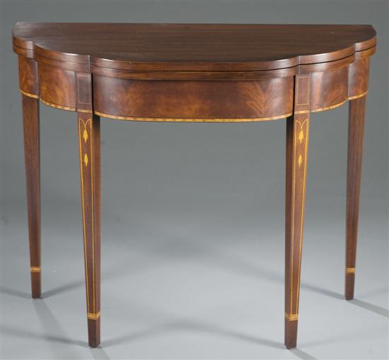 Appraisal: Henkel Harris mahogany flip top game table Mid th century