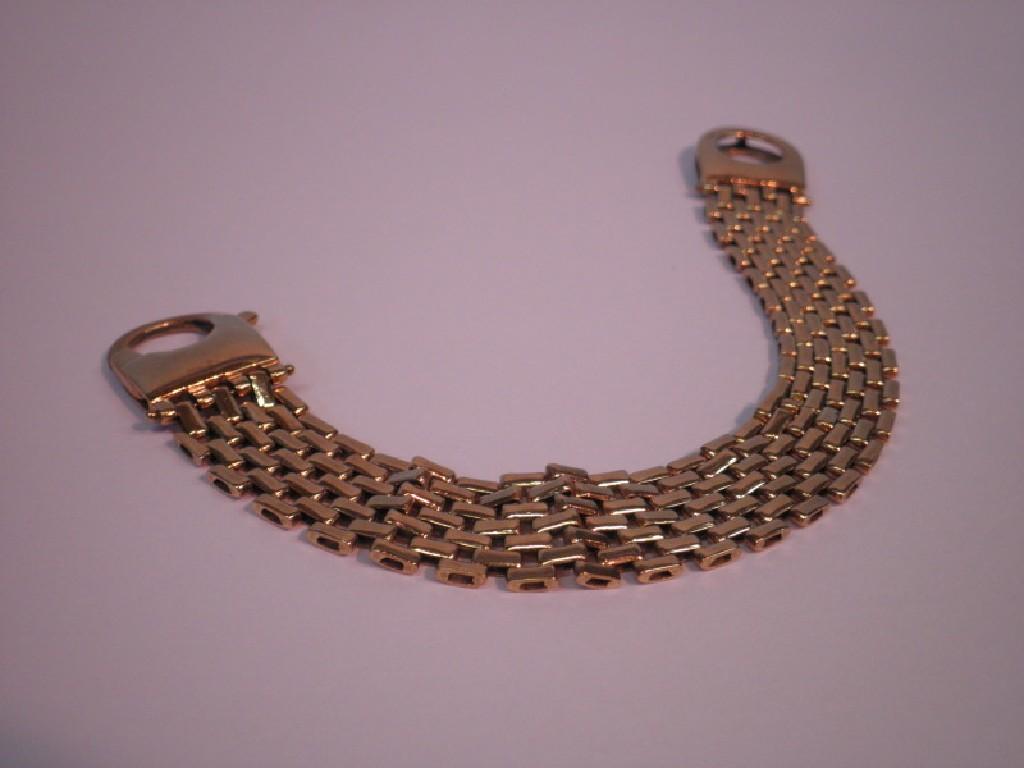 Appraisal: A ct gold brick link bracelet g