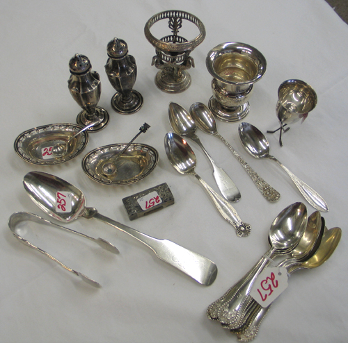 Appraisal: A COLLECTION OF PIECES OF STERLING ARTICLES including an engraved