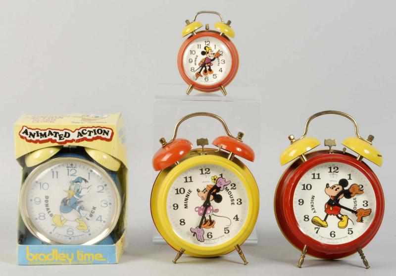 Appraisal: Lot of Disney Character Alarm Clocks Description Includes three German