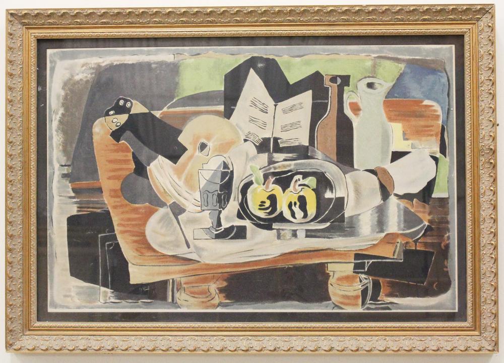 Appraisal: AFTER GEORGES BRAQUE France - screenprint The Table after Braque's