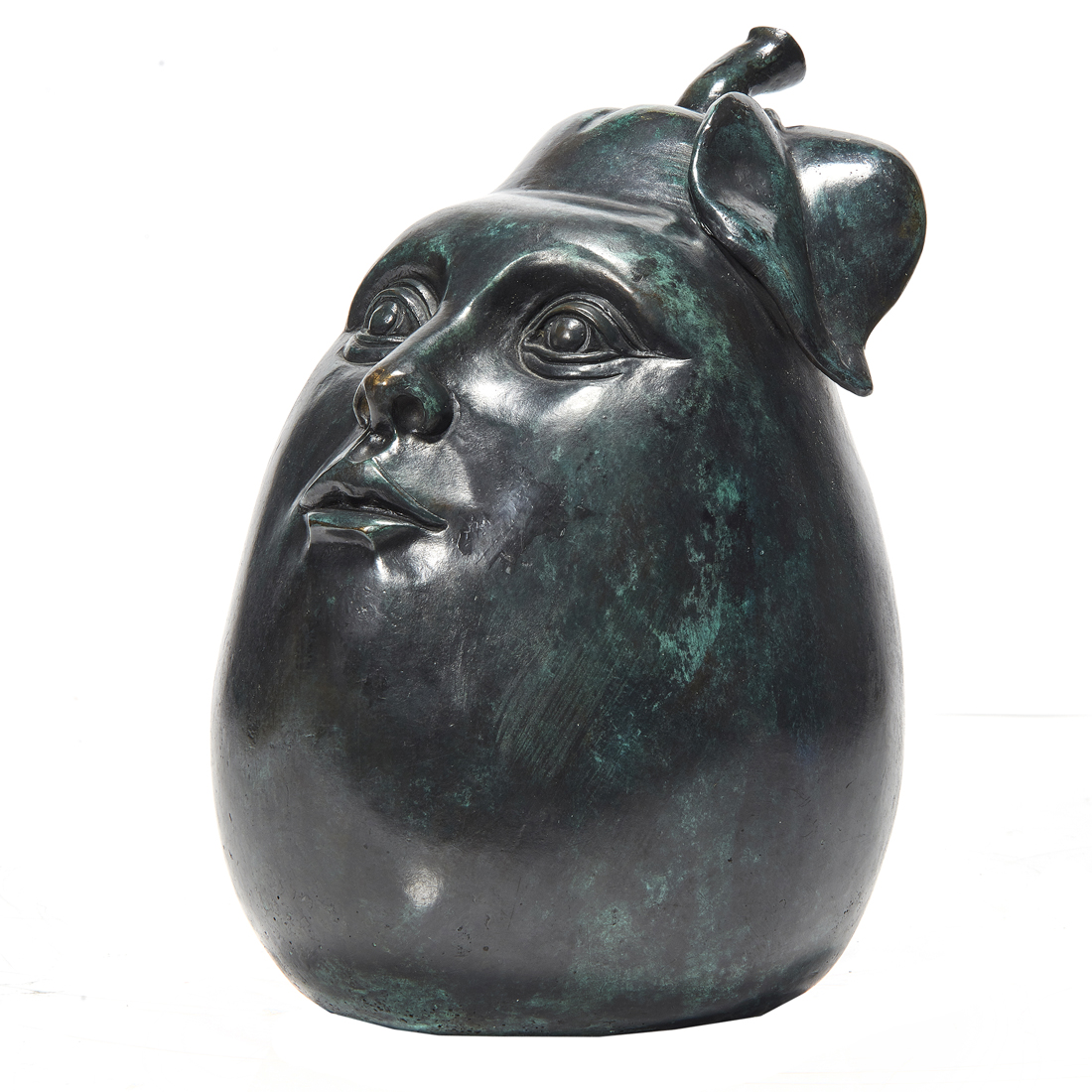 Appraisal: SCULPTURE SERGIO BUSTAMANTE Sergio Bustamante Mexican b Pear Head bronze