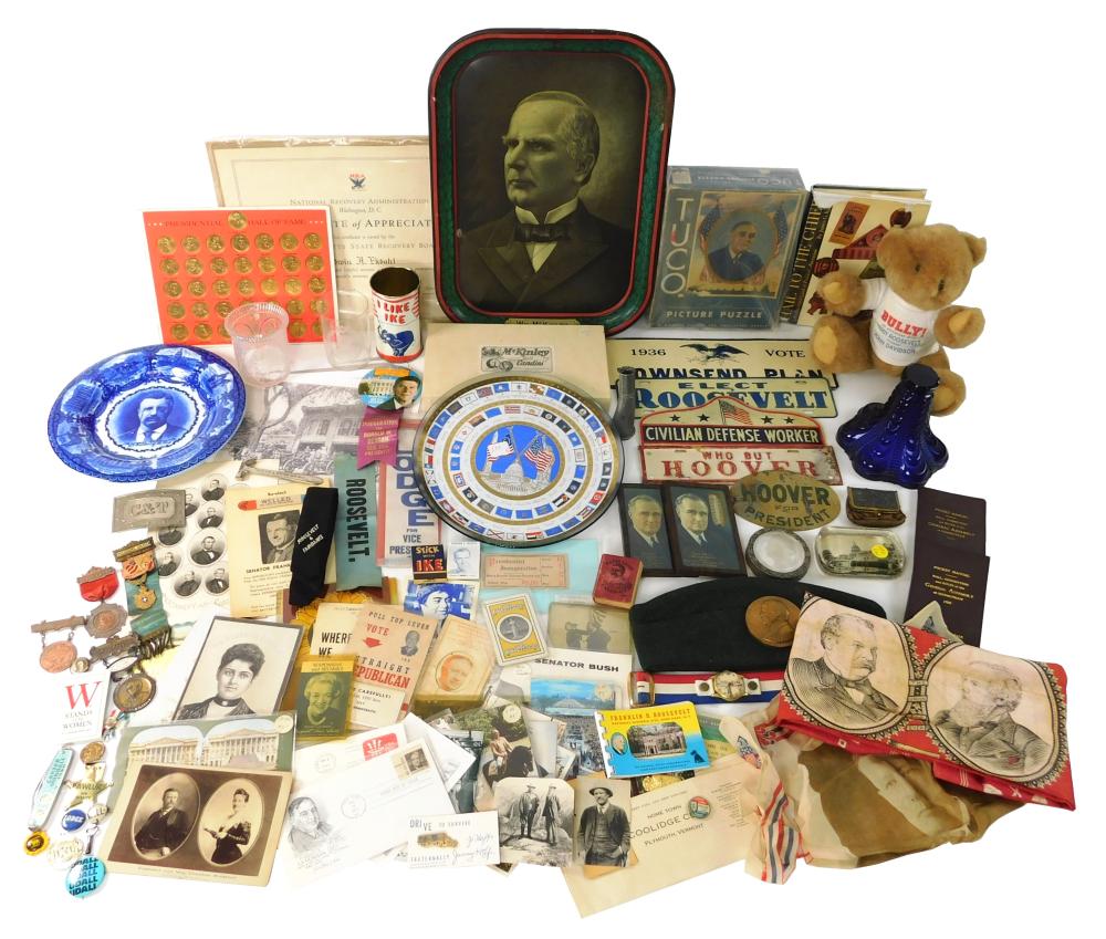 Appraisal: EPHEMERA pieces mostly Roosevelt and other political campaign memorabilia and