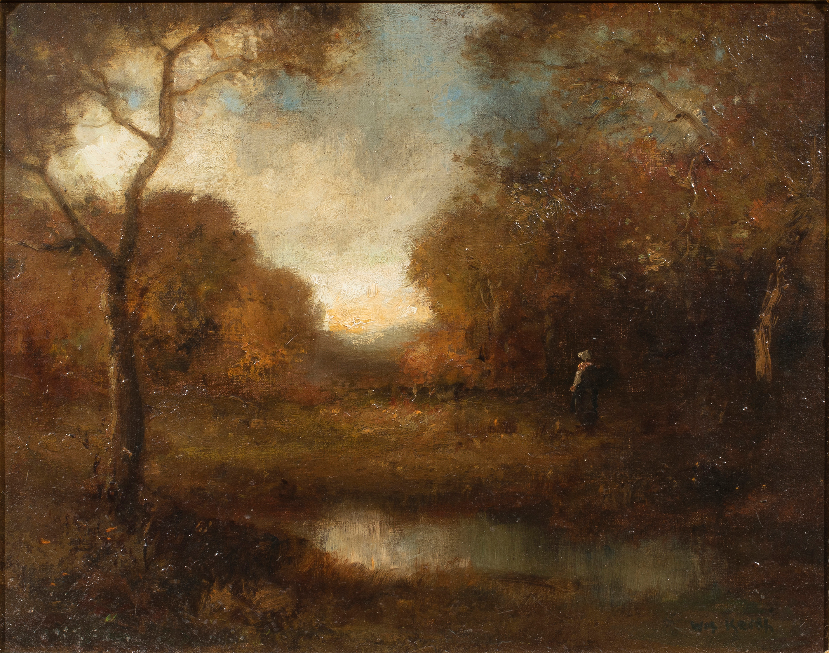 Appraisal: PAINTING WILLIAM KEITH William Keith American - Untitled Wooded Clearing