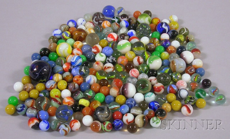 Appraisal: Group of Marbles some internally decorated s onward