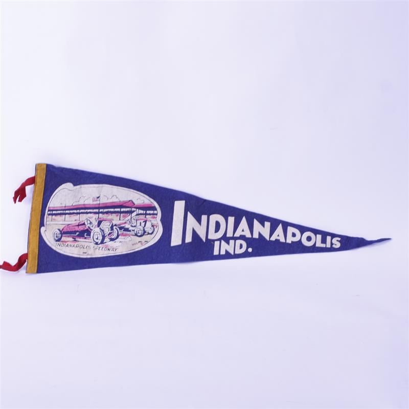 Appraisal: Indianapolis Speedway Indianapolis IN Pennant s s vivid blue heavy