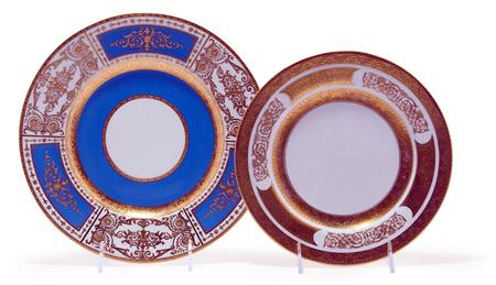 Appraisal: Set of Four Mintons Porcelain Service Plates Together with a