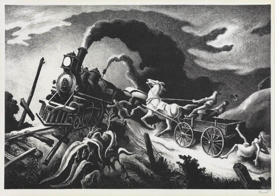 Appraisal: THOMAS HART BENTON Wreck of the Ol' Lithograph x mm