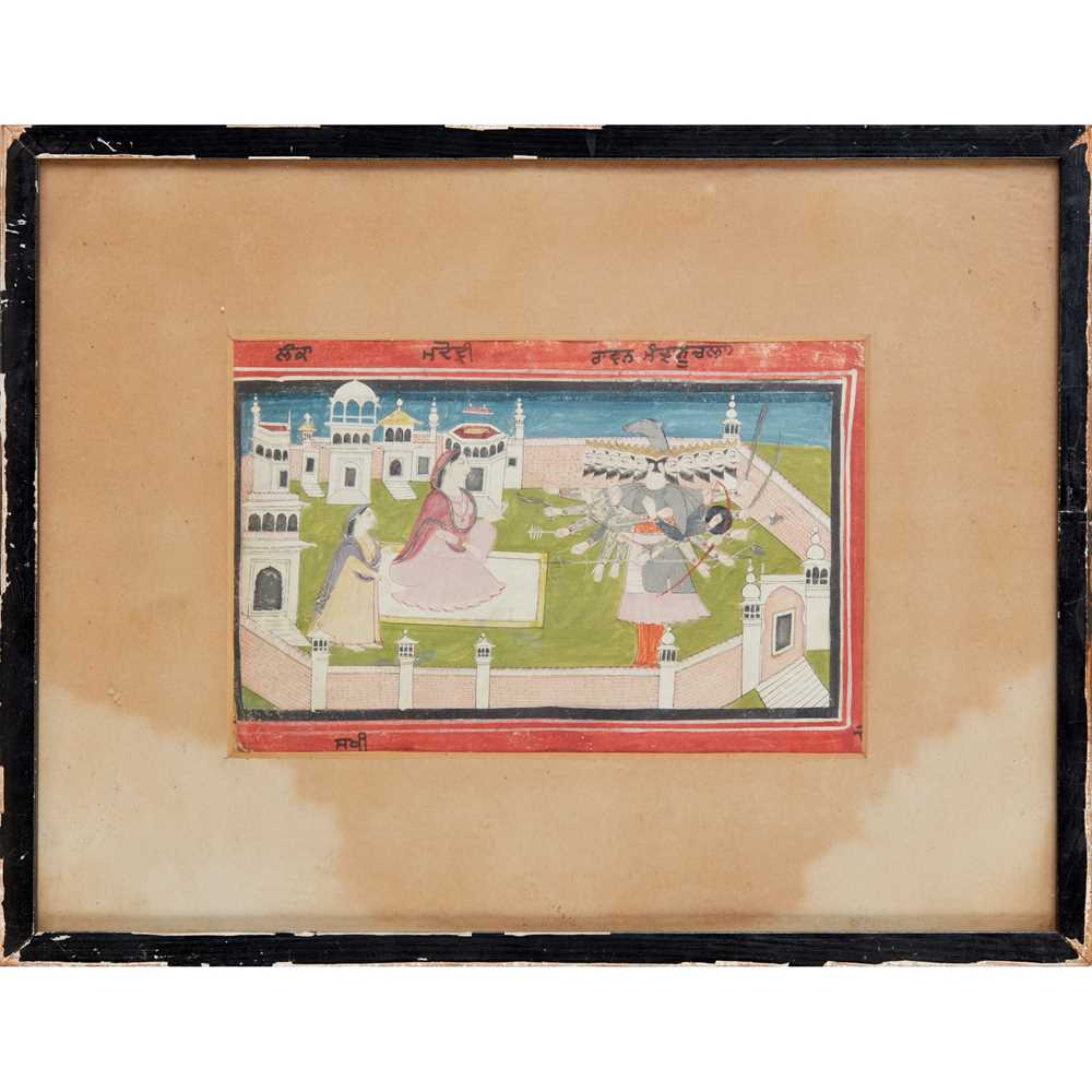 Appraisal: GROUP OF SIX ILLUSTRATIONS FROM A RAMAYANA SERIES INDIA TH