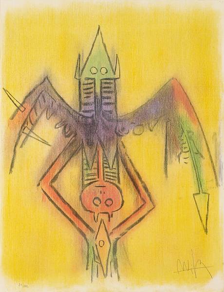 Appraisal: Wifredo Lam Cuban - Mont e des s ves Elle