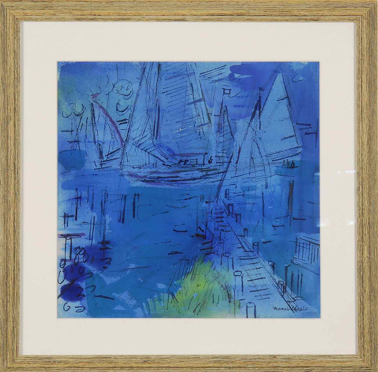 Appraisal: FRANCIS CHAPINAmerican - Sailboats in Edgartown Harbor '' Signed lower