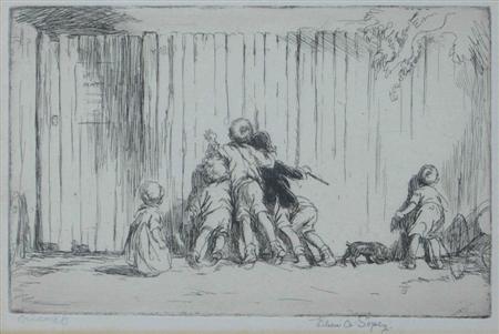 Appraisal: EILEEN ALICE SOPER BRITISH - CRICKET Etching signed and inscribed