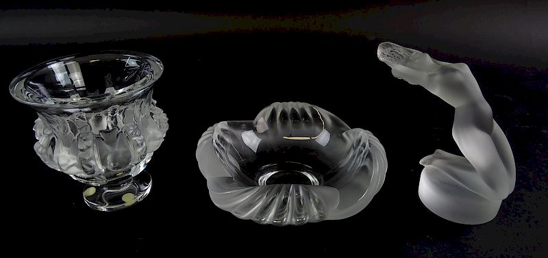 Appraisal: Assorted of three Lalique Items Assorted of three Lalique Assorted