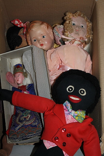 Appraisal: A COLLECTION OF DOLLS including a small Chinese Emperor doll