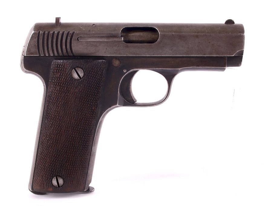 Appraisal: French Military Eibar - Ruby Pistol For your consideration is