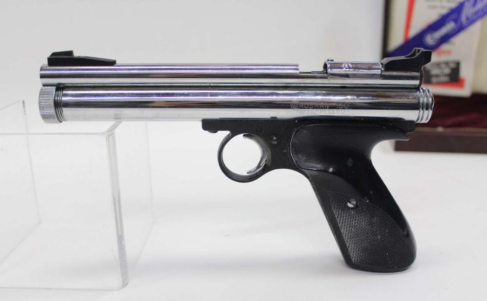 Appraisal: CROSMAN MODEL C PELLGUN caliber CO powered chrome finish barrel