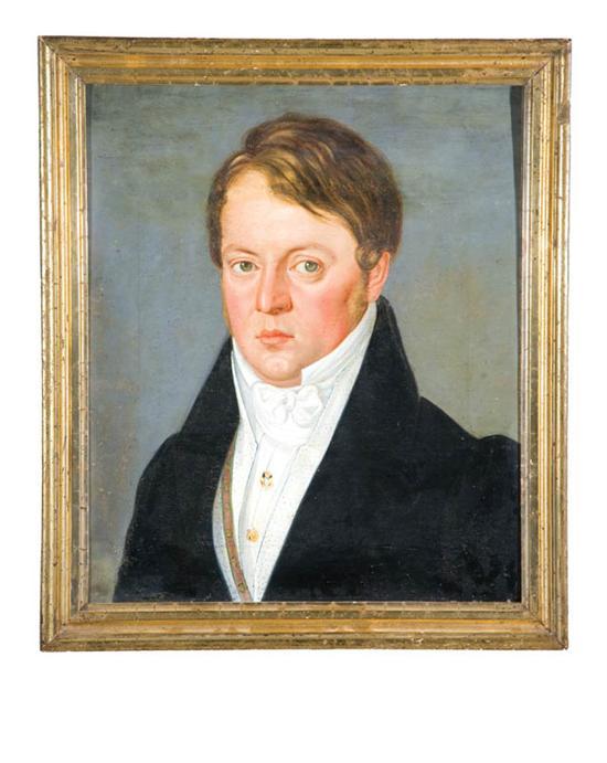 Appraisal: PORTRAIT OF A GENTLEMAN EUROPEAN CA Oil on canvas unsigned