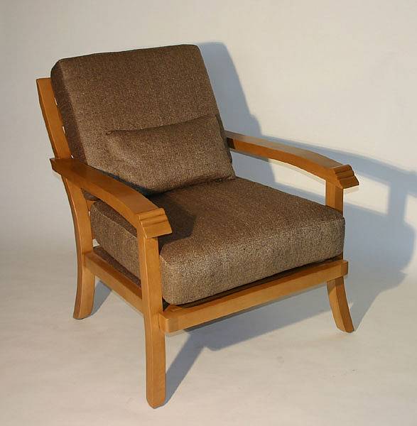 Appraisal: A 'Tiburon' Modern maple lounge chair height in width in