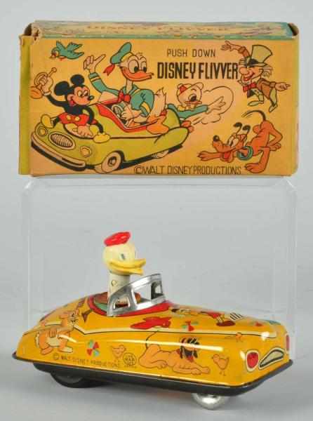 Appraisal: Tin Linemar Disney Donald Duck Flivver Toy Description Japanese Head