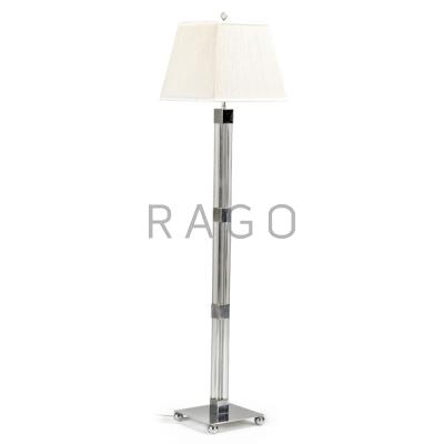 Appraisal: STYLE OF KARL SPRINGER Floor lamp USA s Lucite and