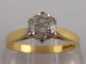 Appraisal: An carat gold diamond ring the round brilliant cut diamond