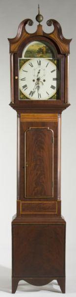 Appraisal: New Jersey Inlaid Tall Case Clock circa attributed to Matthew