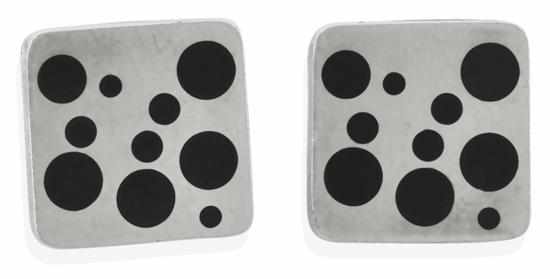 Appraisal: A PAIR OF CUFFLINKS BY GEORG JENSEN Designed by Magnus