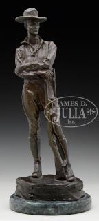 Appraisal: CARL KAUBA American Austrian - TRUE BLUE Bronze Mounted to