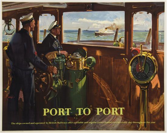 Appraisal: CUNEO TerencePORT TO PORT British Railways lithograph in colours c